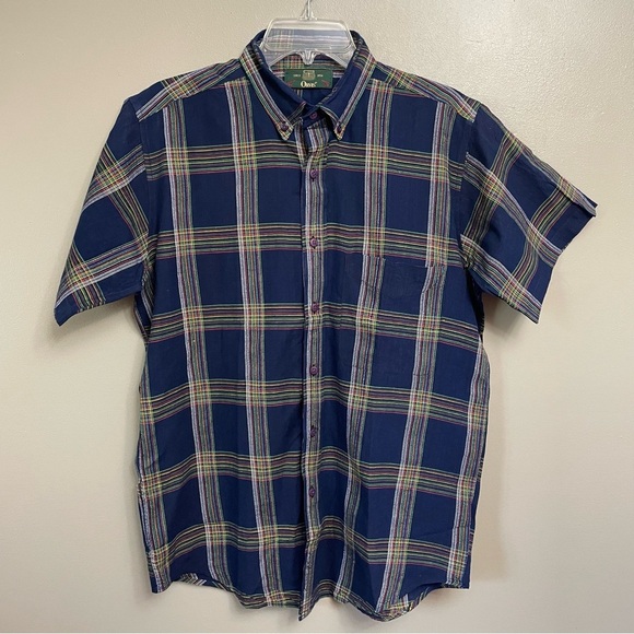 ORVIS Men’s Multi Colored Plaid Short Sleeve Button Down Shirt Cotton Size M - Picture 1 of 8
